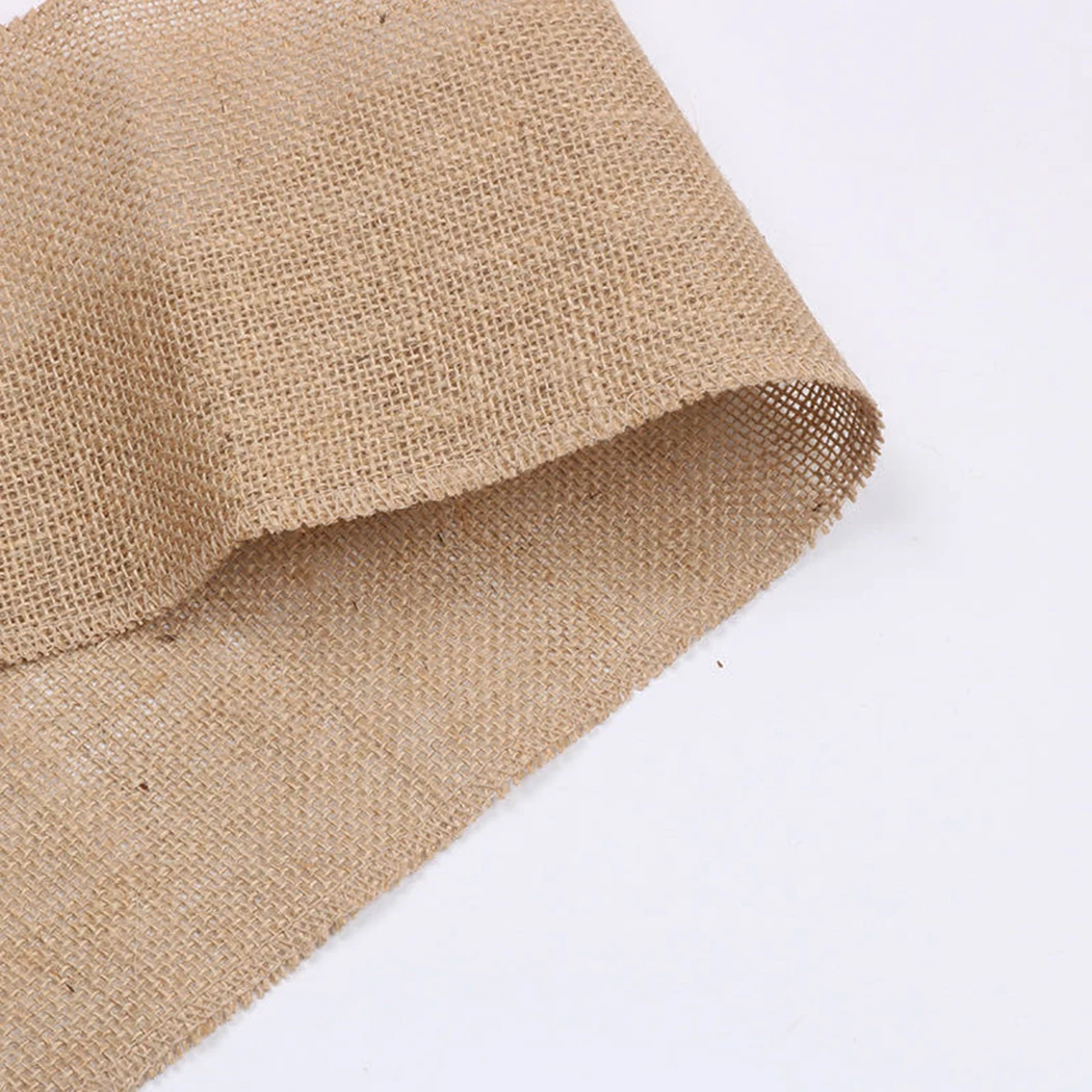 

Rustic Jute Table Runners 30x275cm Imitated Linen Lightweight Natural Burlap Pure Color Family / Wedding Table Decoration