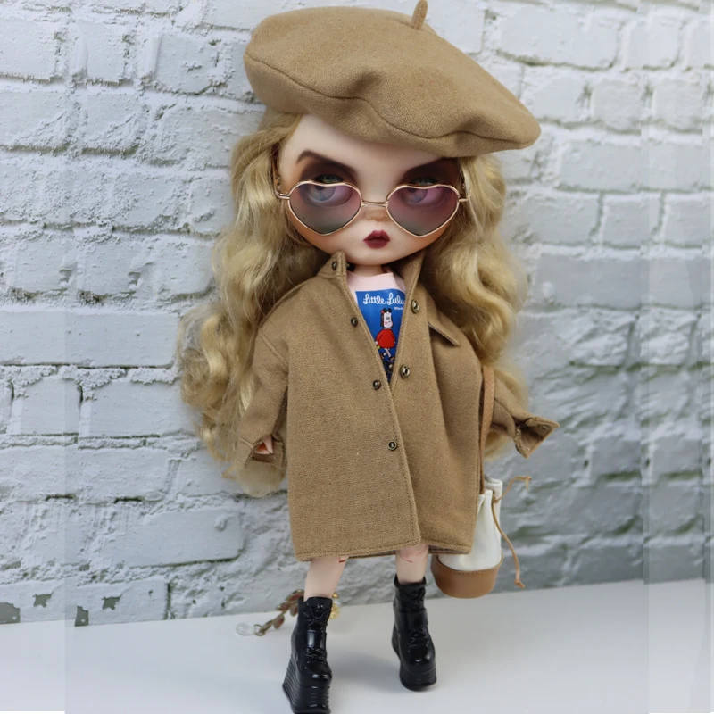 Blyth Doll Winter Coat Pants Jeans for Ob24 Ob22 Azone Blythe Doll Clothes