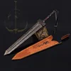 22cm Weapon Greatsword Colossal Sword Game Peripheral Steel Sword Damascu Uncut Katana Display Decoration Collection for Kid Toy 1