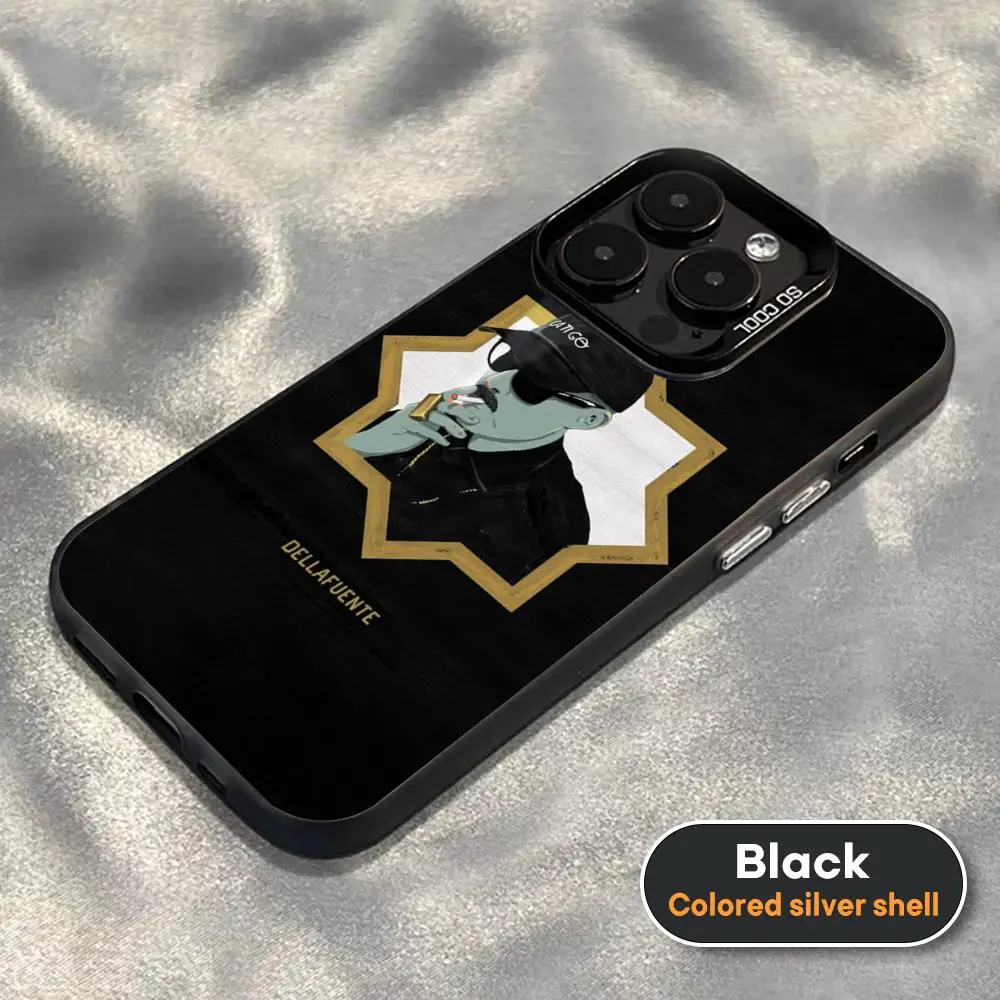 Stylish Silver Shell Phone Case Featuring Singer D-Dellafuente Design
