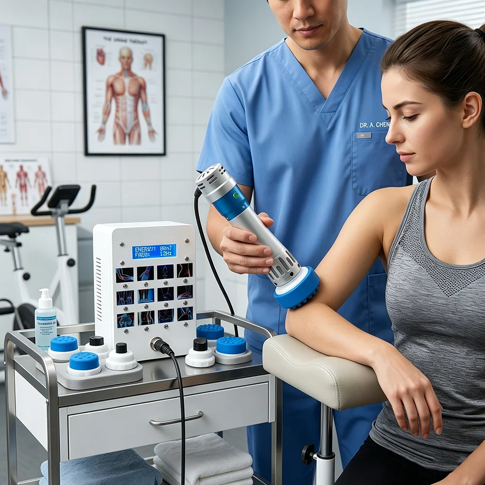 Máquina de Terapia de Ondas de Choque, Dispositivo Corporal para Aliviar el Dolor de Espalda, Relajación, Salud, Belleza, Herramientas de Masaje para Estimulación de Tejidos Profundos