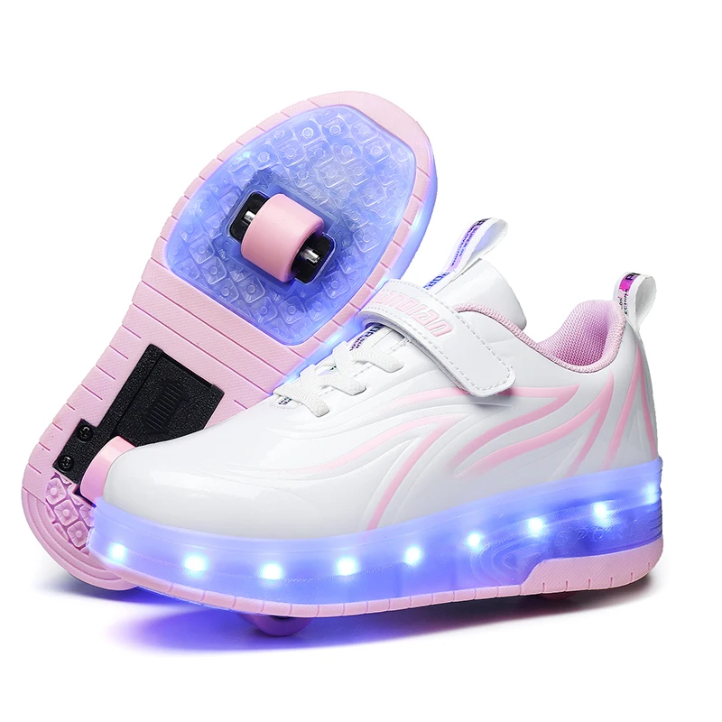 Scarpe Con Rotelle Retrattili Linckoo - Sneakers LED Per Bambini Con Luci Lampeggianti - Foto 8