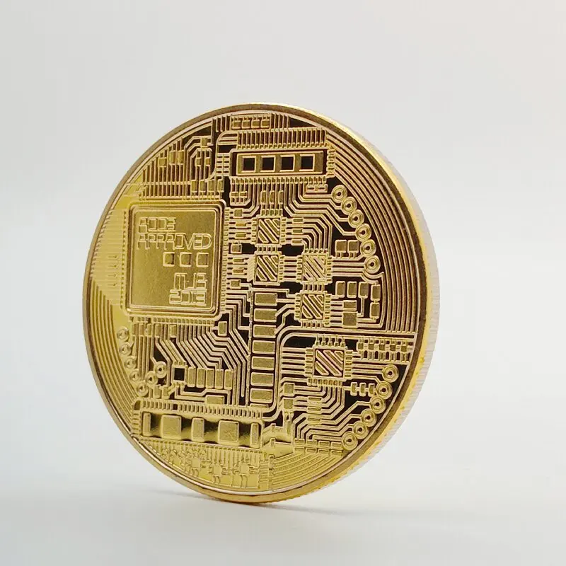 Collectible Art Gift Bitcoin Coin Gold Plated Commemorative Metal Antique Imitation Coins Bit BTC Metal Antique Collection Gift 3