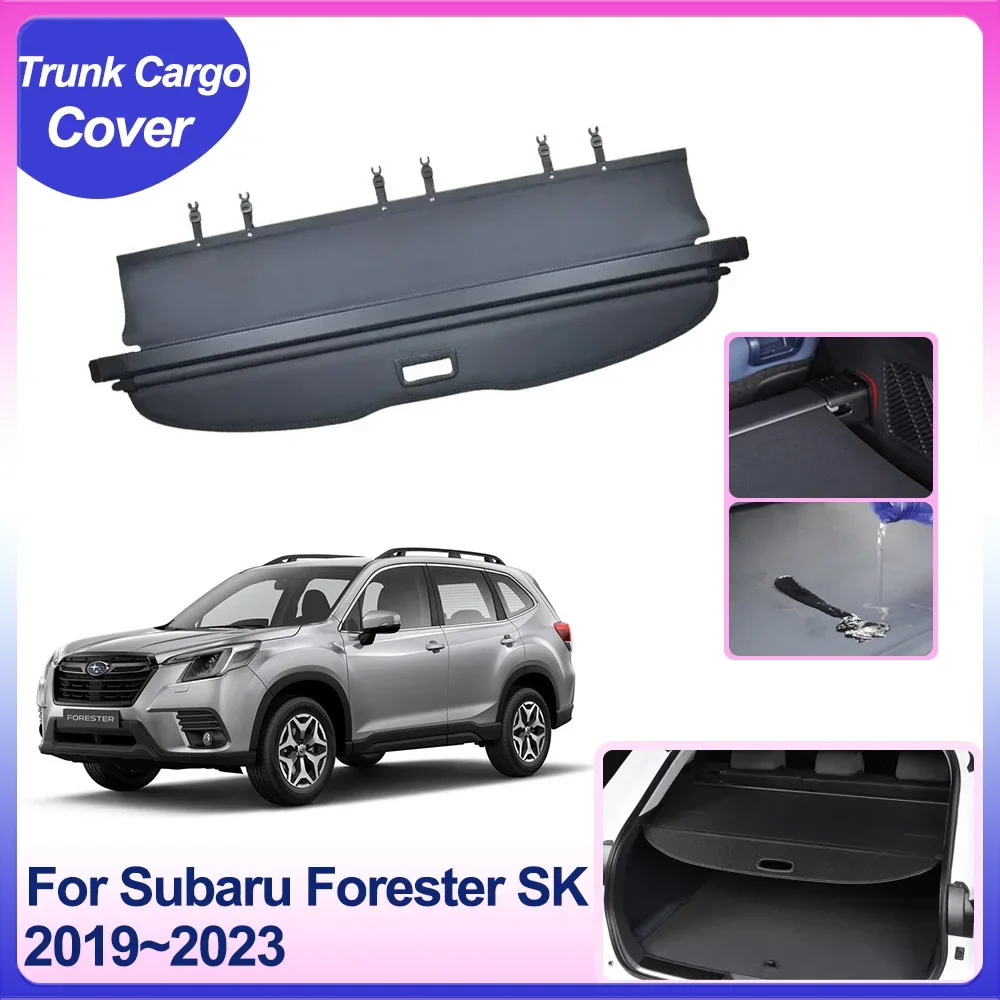 

Trunk Cargo Cover for Subaru Forester SK 2019~2023 Rear Privacy Shield Shade Carpet Security Partition Board Interior Accessorie