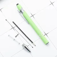 50 шт., легкая металлическая шариковая ручка, ручка для сенсорного экрана, офисная школьная рекламная ручка, индивидуальный логотип, гравировка текста, лазерная гравировка — изображение 6