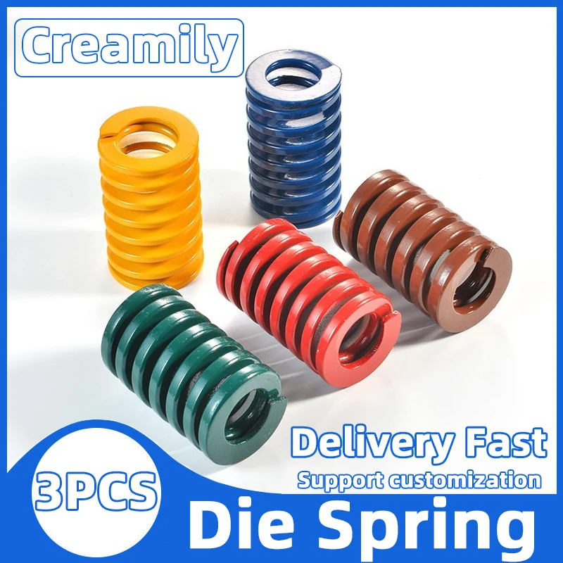 

Creamily 3PCS Spiral Stamping Spring Coil Compressed Spring Release Pressure Mould Spring OD 22MM ID 11MM L 25MM-300MM