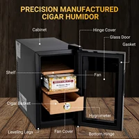 3 in 1 25L Electric Humidor with Hygrometer,Humidifier,Cooling Fan & Spanish Cedar Lining,Lights Control System 2