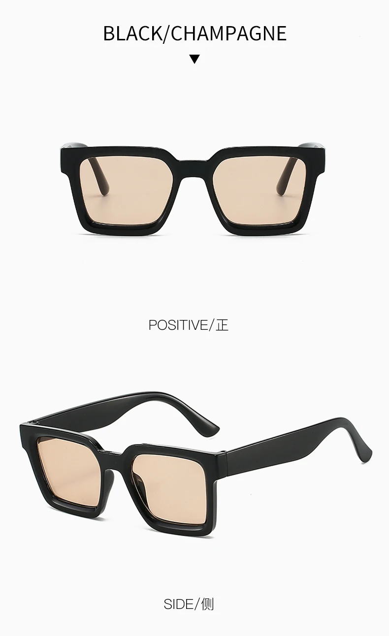 Retro Herren Eckige Sonnenbrille für Damen Vintage Markendesigner Sonnenbrillen Mode Pfeil-Schattierungen UV400 Brillen – Detail 16