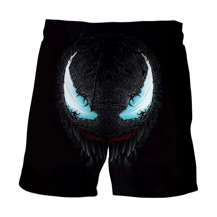 Summer Men's Shorts Marvel Venom Shorts 3D Anime Printed Swim Trunks Beach Shorts New Men's Shorts Fashion Men's Clothing 5