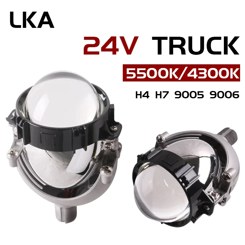 

LKA 3 Inch 24V Bi LED Lenses Headlight 90W 5500K 4300K LED Lamp for Truck Bus Projector H1 H7 H4 9005 9006 Headlamp Accessories