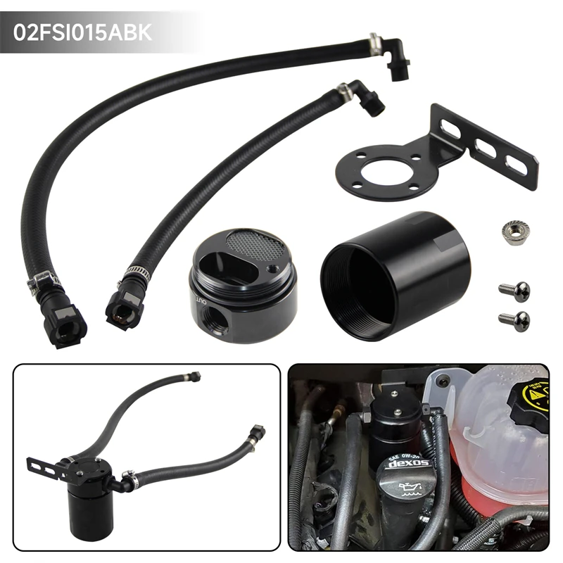 

Oil Separator Compatible 3.0 For 19-23 Chevy Silverado/GMC Sierra 1500 5.3L/6.2L 21-23 Chevy Tahoe/Suburban Driver Side Black