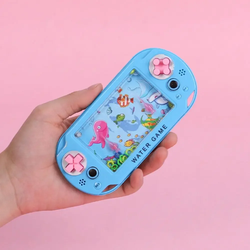 Retro Water Ring Game Machine Child Handheld Game Machine Water Circle Ring Toss Squeeze Toy Parent-Child Interactive Toys Parent Child Interactive Toy