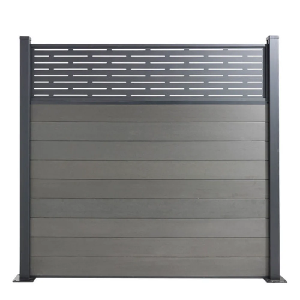 WPC Fence Composite Wood Waterproof UV Resistant Outdoor Antique Synthetic Composite Size Aluminium Wpc Fencing