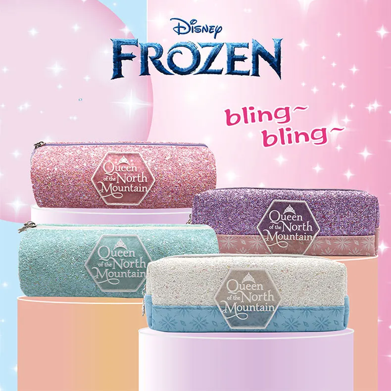 

Модная Аниме Сумка для макияжа Disney Princess Frozen, мультяшная сумка, сумки для хранения ручек, подарок на день рождения