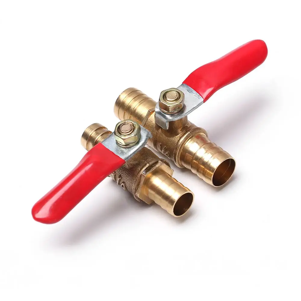 Useful Shut-off Crimp Thread Connector Brass Ball Valve Control Device Pipe Fitting