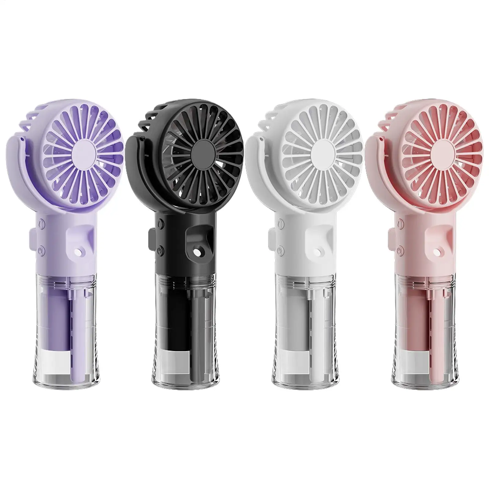 Handheld Misting Fan Rechargeable Battery Operated Portable 4 Speeds 360 Degree Swiveling Personal Fan for Travel