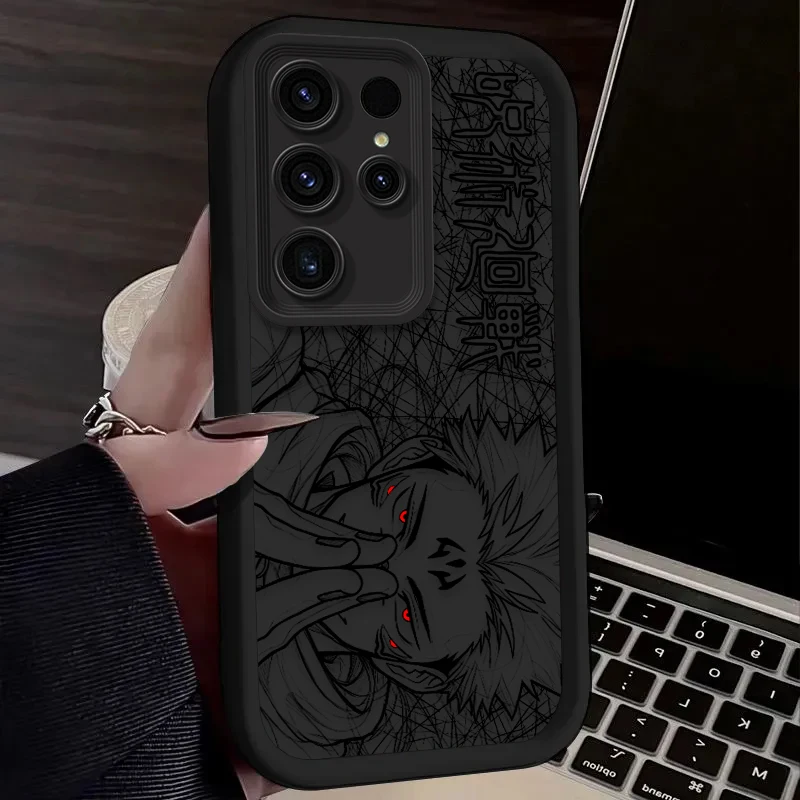 Satoru Gojo Messy Doodle Linework Soft Phone Case