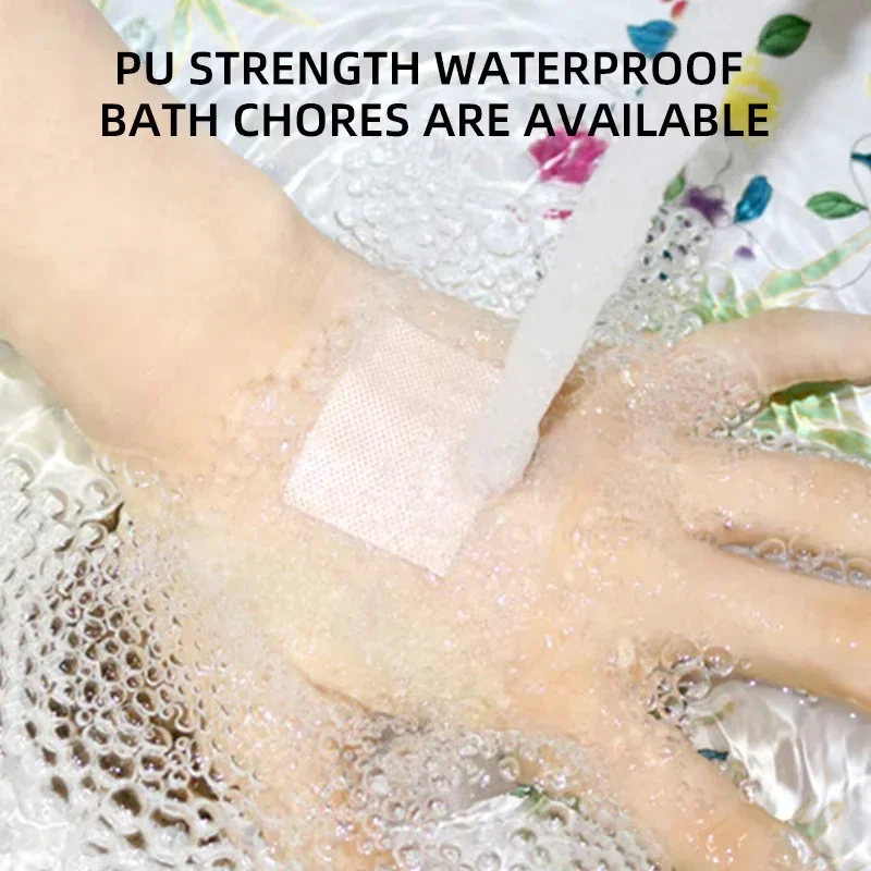 Waterproof Bandage 50PCS 38*38mm Transparent PU Square Band-Aid Adhesive Protective Sticker