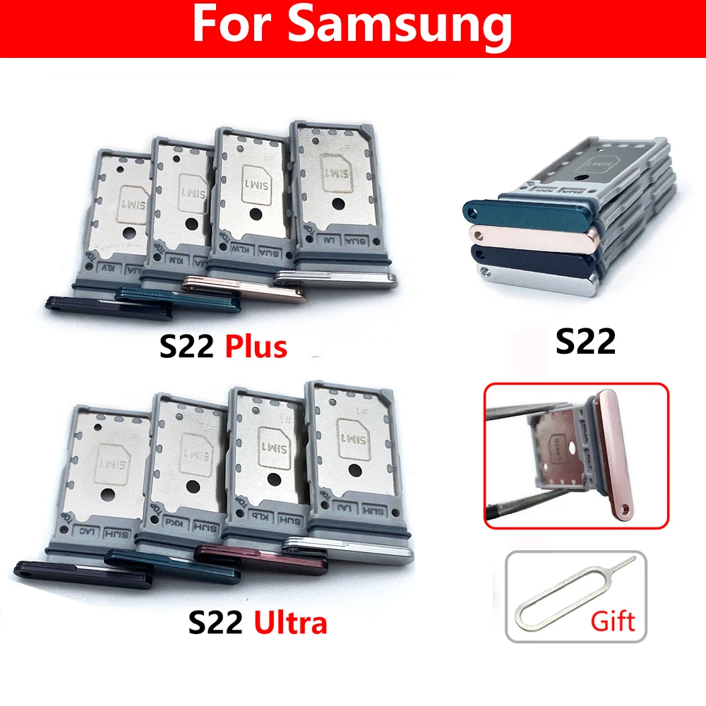 Supporto Per Vassoio Per Scheda Sd Sim Per Telefono A Doppia Scheda Per Parti Dell'Adattatore Per Slot Per Supporto Per Chip Sim Samsung S22 Ultra Plu