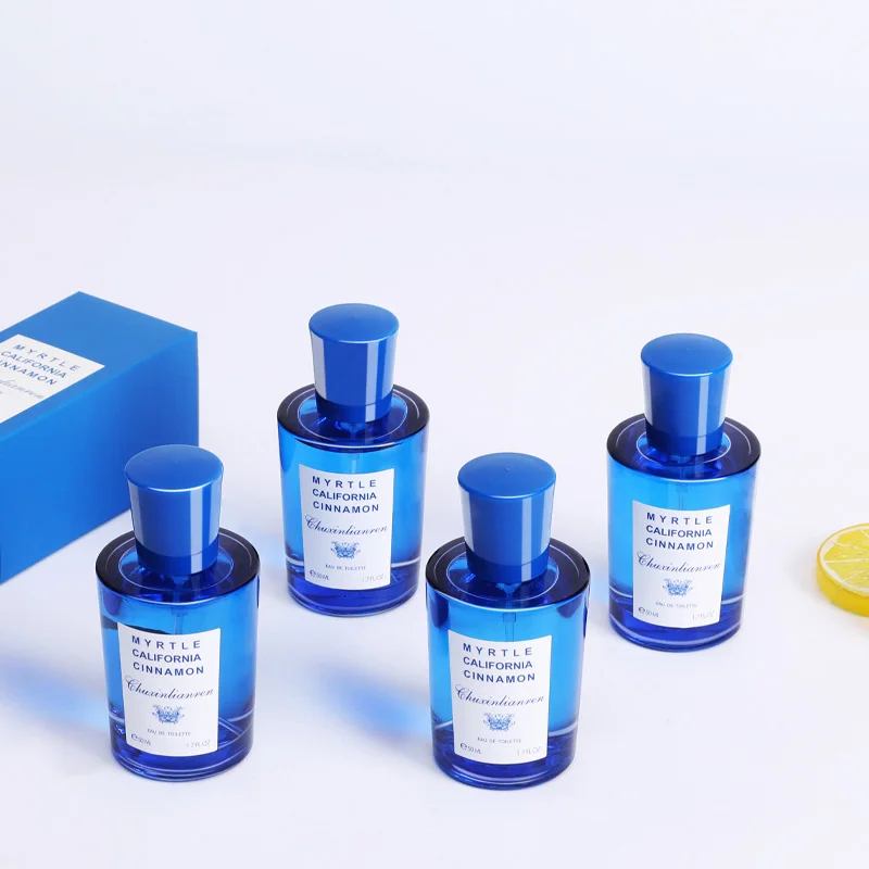 Mediterranean Perfume Blue High-end Long-lasting Fragrance Fresh Woody Fruity Fragrance First Lover Charm Date Body Spray 50ml