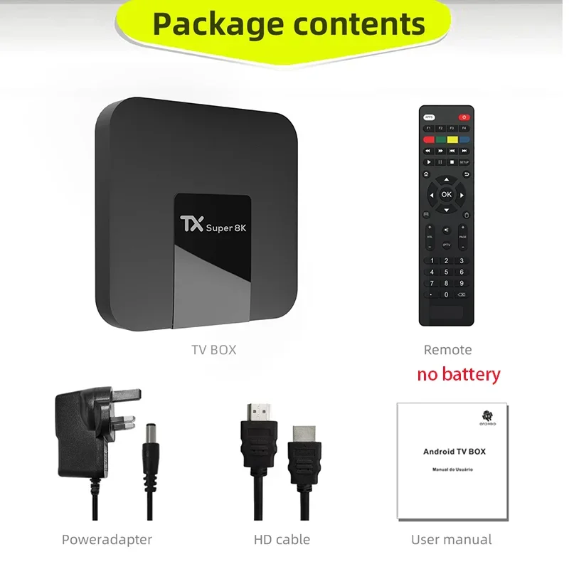 Global Version TX Super 8K Smart Android 10 Set Top TV Box Media 2GB 16GB Wifi RK3228 Media Player 6