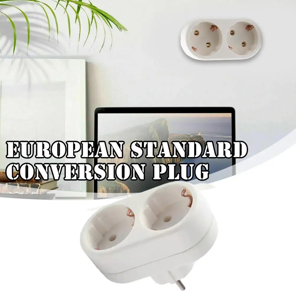 Conversion Plug Plug Conversion Socket Power Socket Adapter Universal Socket Adapter Power Plug Adapter EU Conversion Plug 1 To 2 Way Socket Adapter European Standard Plug Conversion 250V Power Socket Travel Adapter