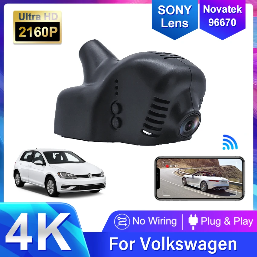 

4K 2160P Car Dash Cam For Volkswagen VW Passat B7 Golf 5 Gti Touran Tiguan Tsi Bora Beetle Magotan Polo Eos Car Dvr Recorder