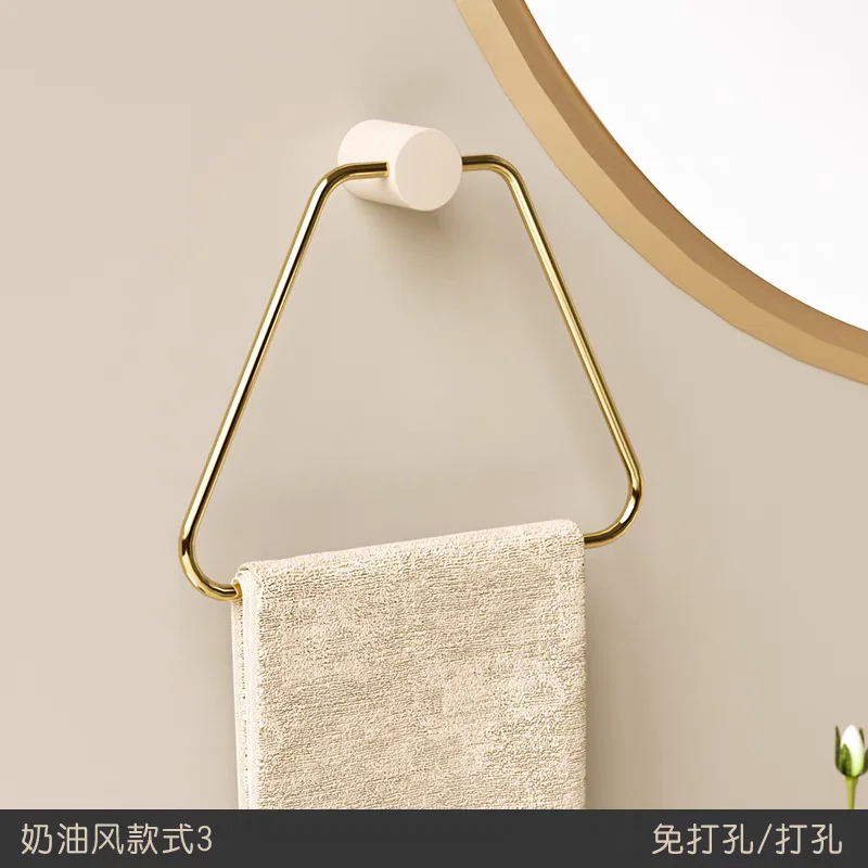 Kit Bathroom Hardware Set Kit Banheiro Towel Bar Wall Mount White Black Towel Ring Holder Hand Robe Hook Hanger Nail Free