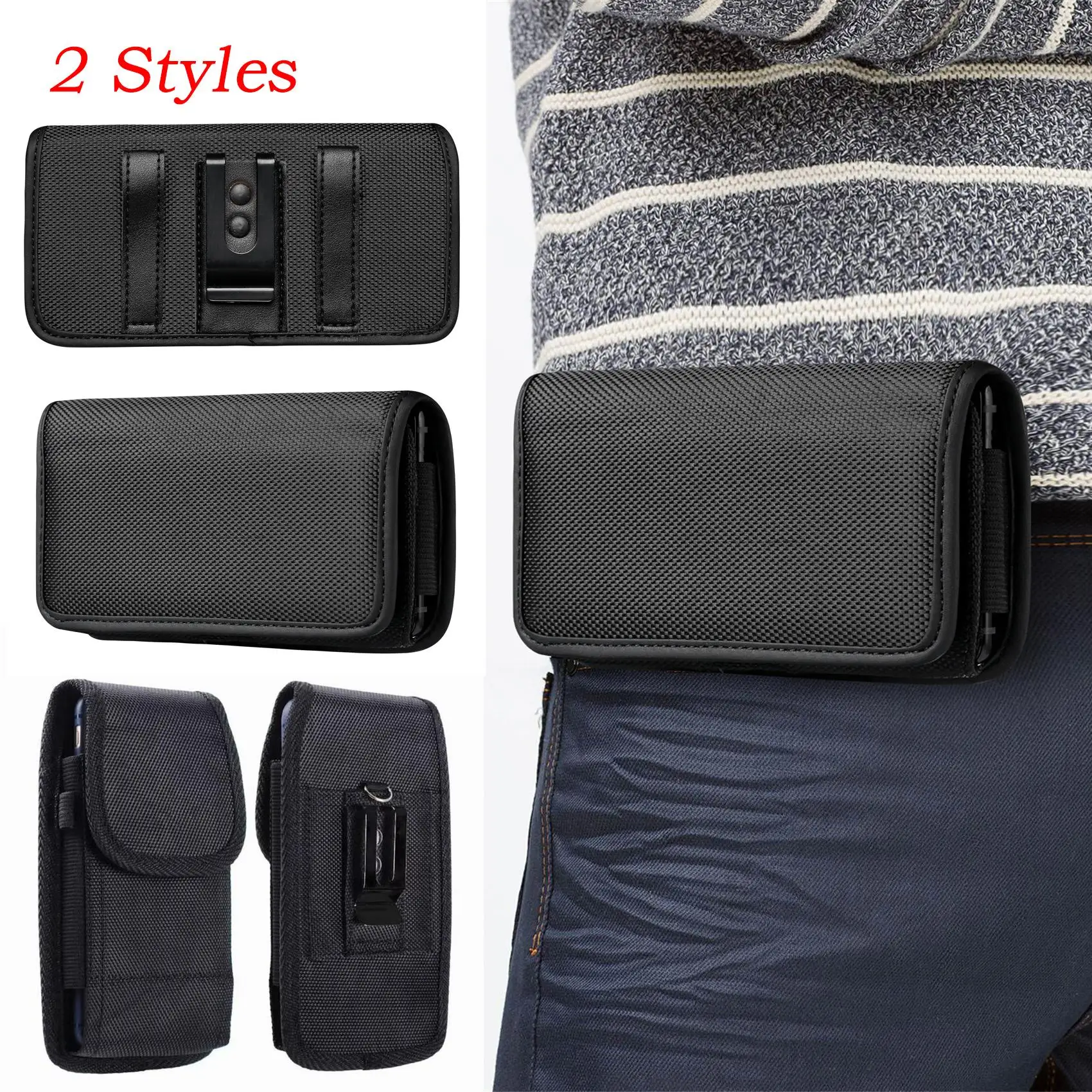 Compact Waist Bag with Zippered Pouch for Mobile Phones, Coins, and Cards