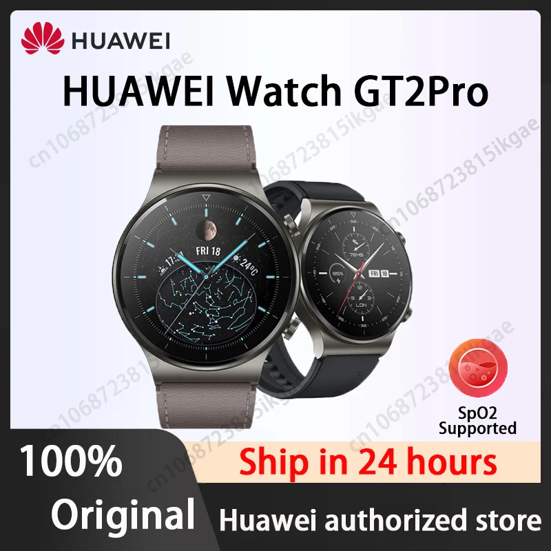 Original HUAWEI WATCH GT 2 Pro Smartwatch Built-in GPS Smart Watch Heart  Rate Tracker 14 Days Battery Life Wireless Charging