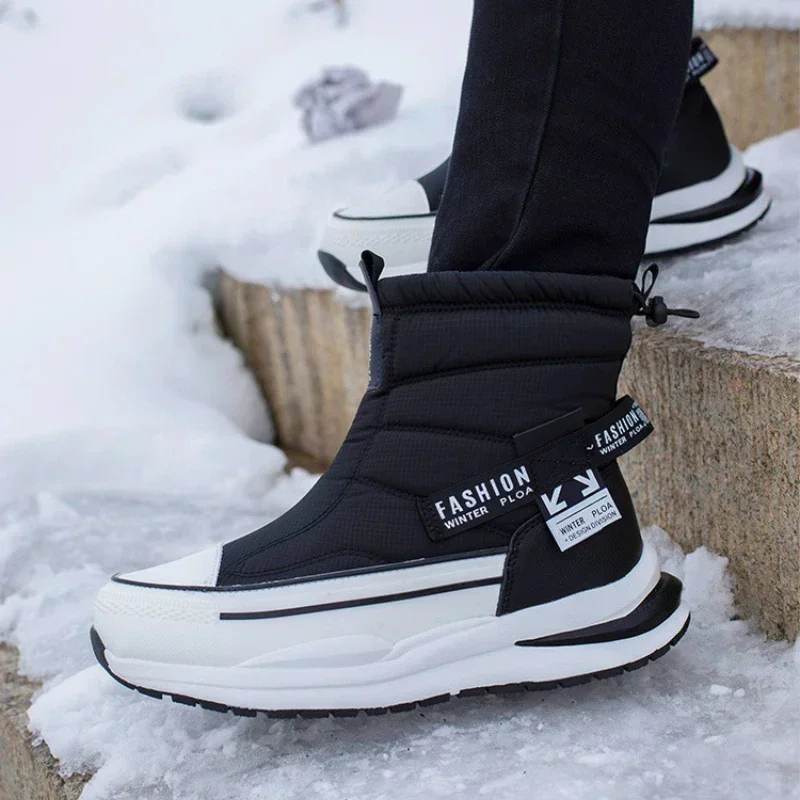 

2023 Boots Women's Winter Multicolor Snow Boots Thickened Warm Non-slip Couple Boots Plush Waterproof Casual Boots Botas Mujer