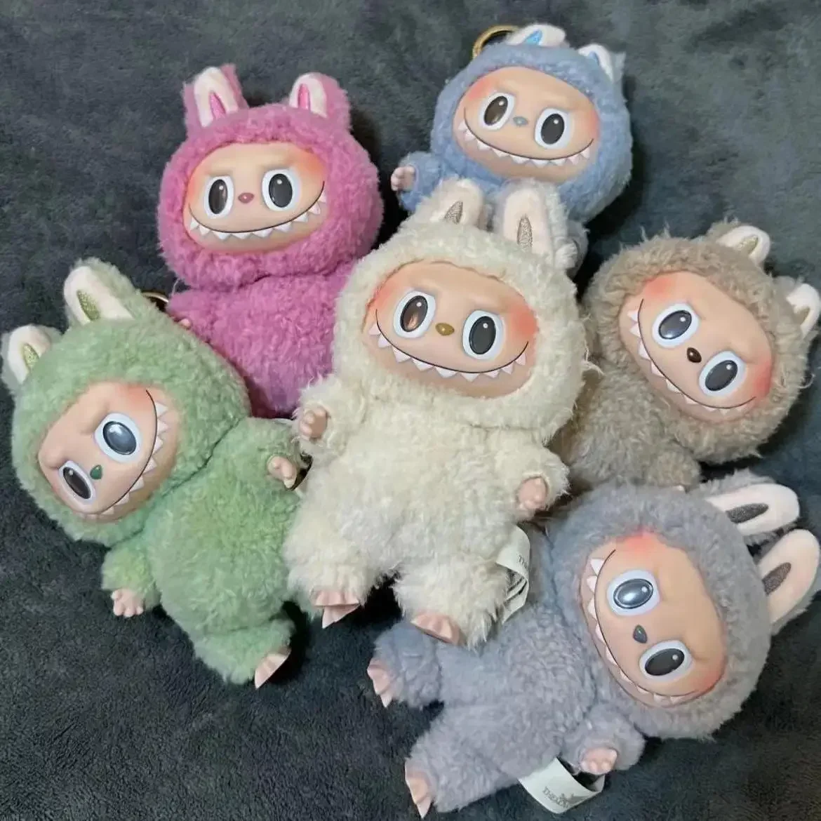 Mokoko Labubu The Monsters Vinyl Face Doll Heart-Moving Macaron Doll Blind Box Blind Bag Hanging Pendant Christmas Birthday Gift