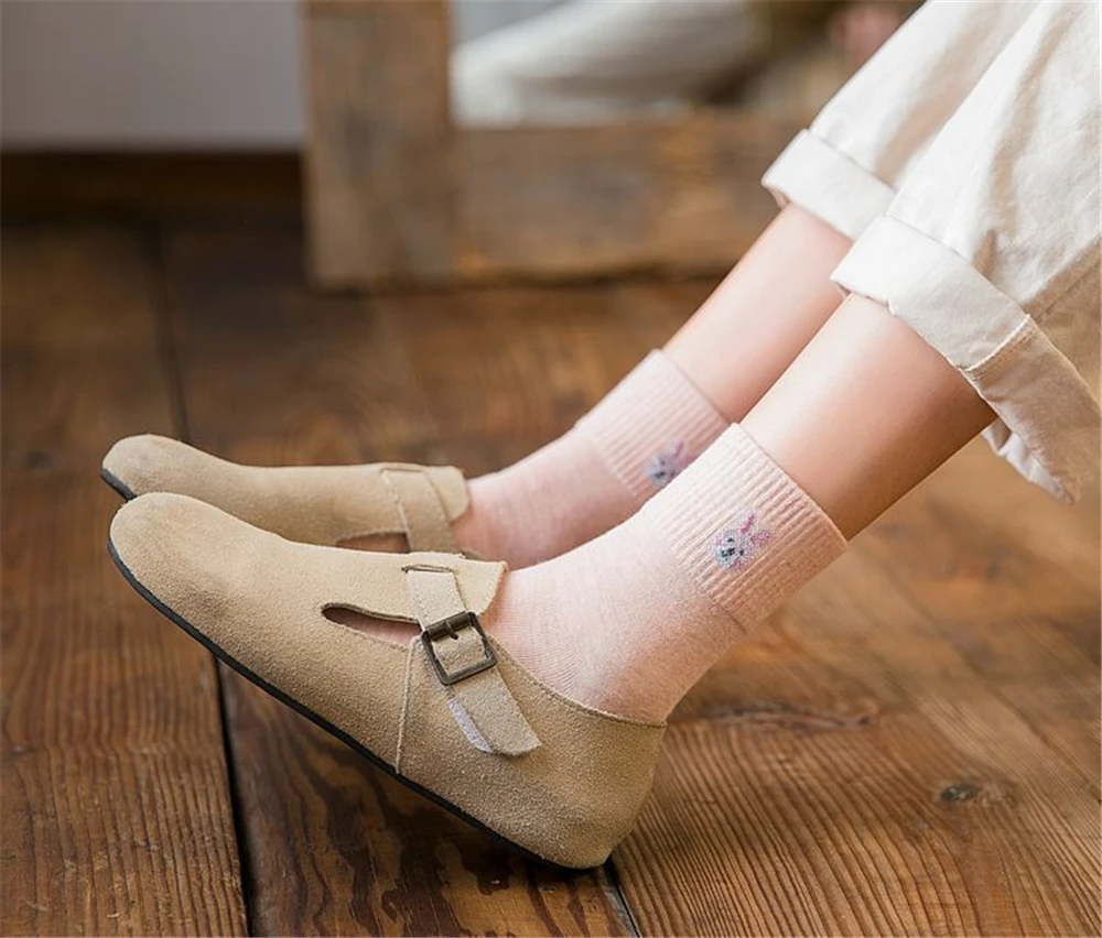 3 Paar Neue Damen-Socken im koreanischen Stil, mittellange Socken für Mädchen, Gemüse, Pilze, Tomaten, Mais, Auberginen, Kunst, lustige Socken, Dropship – Detail 23