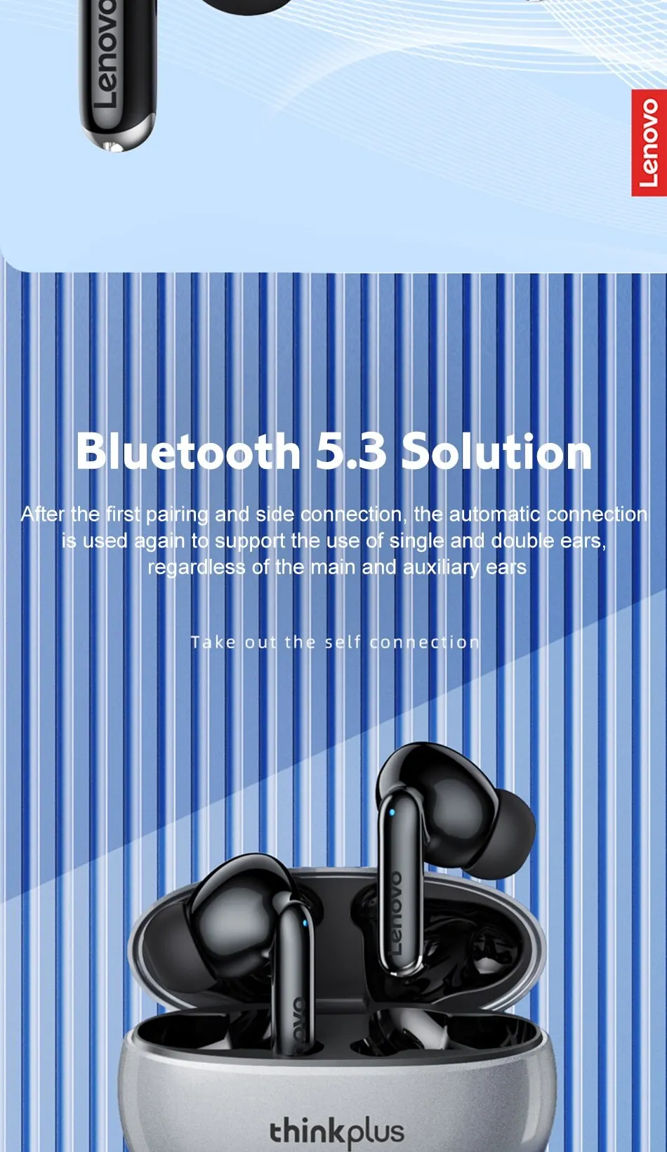 Słuchawki Bluetooth XT88 do bezprzewodowych binauralnych słuchawek sportowych Thinkplus 5,3