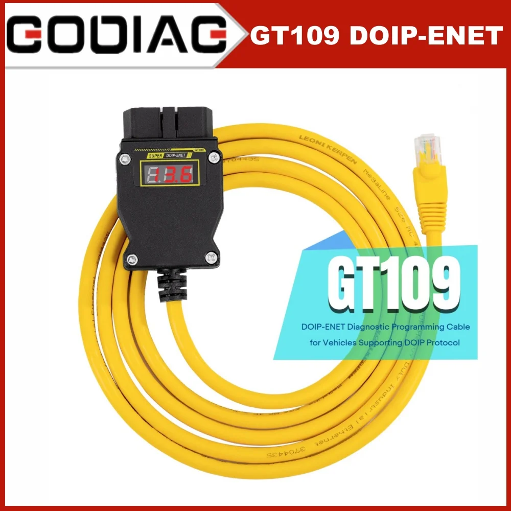 Диагностический кабель GODIAG GT109 для автомобилей с поддержкой протокола DOIP и функцией отображения напряжения