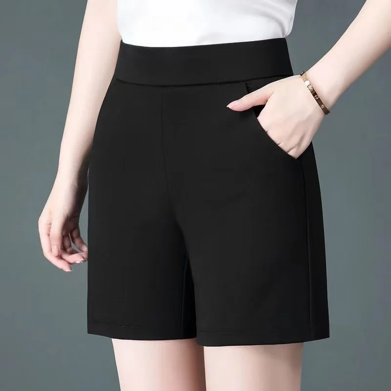 Black [glossy shorts]