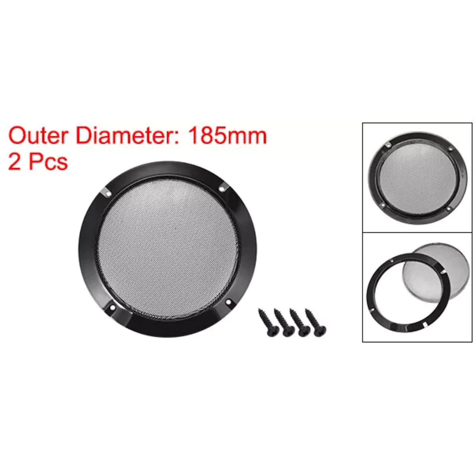 2Pcs/Set 6.5-inch Car Audio Speaker DJ Grill Cover Steel Mesh Woofer Subwoofer Protector For Car Home Audio Systems Accessories 5