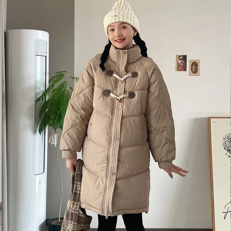 Maternity Coats Fashion Long Sleeve Turtleneck Thick Warm Pregnant Woman Cotton Outerwear Plus Size Pregnancy Long Jacket