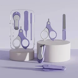Premium Baby Care Nail Clipper Set - Portable and Travel - Friendly (Purple)