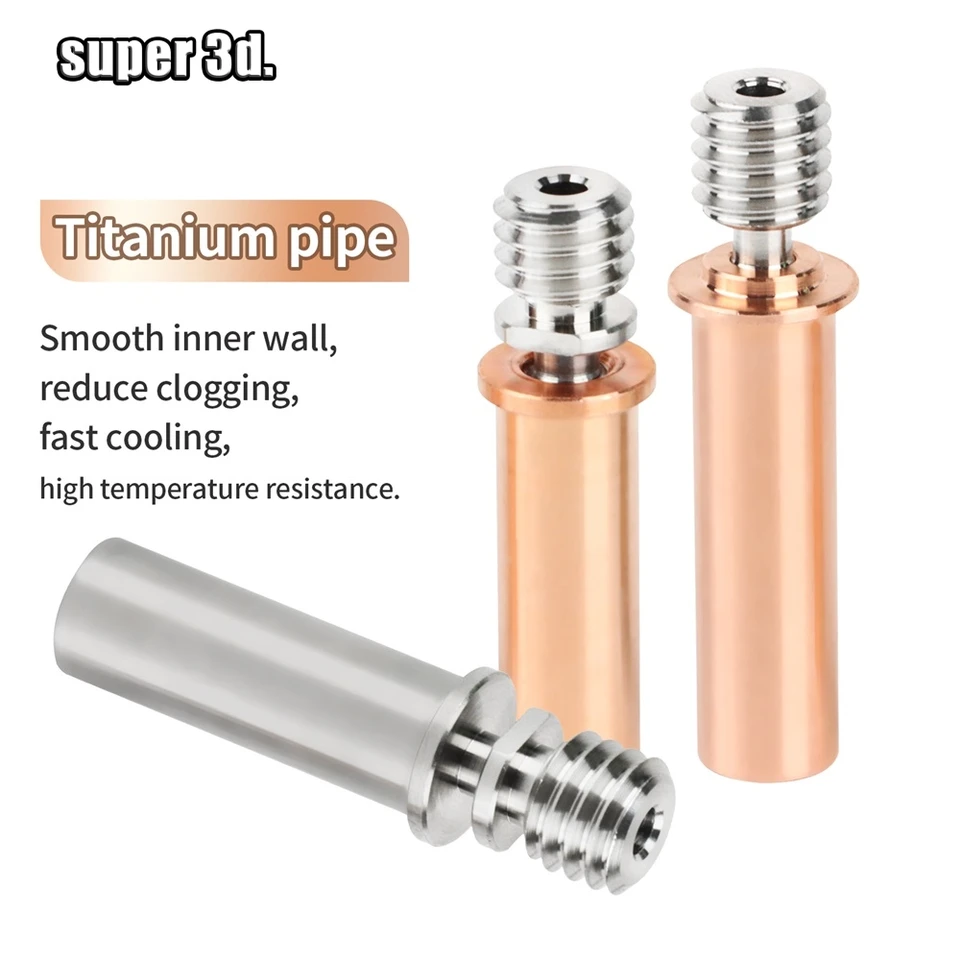 Tutto in metallo bimetallico Heatbreak rame tanio TC4 gola ad alta temperatura per stampante 3D Crealy CR10 S4 S5 Ender 3 V2 Ender3 Pro  7