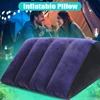 Inflatable PVC Flocking Pillow Wedge Love Pillow Triangle Foldable Master Cushion Labor-saving Sitting Camping Pillow Furniture 1
