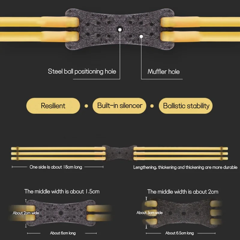 Powerful Shooting Slingshot Natural Latex Rubber Tube Band Catapult Elastic Equipment High Elastic Tubing Band Ac