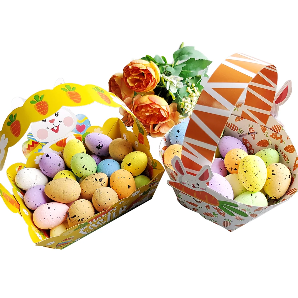 100 Uova Di Pasqua In Schiuma Colorate, 2,5 Cm, Piccole Decorazioni Per Cesto E Albero
