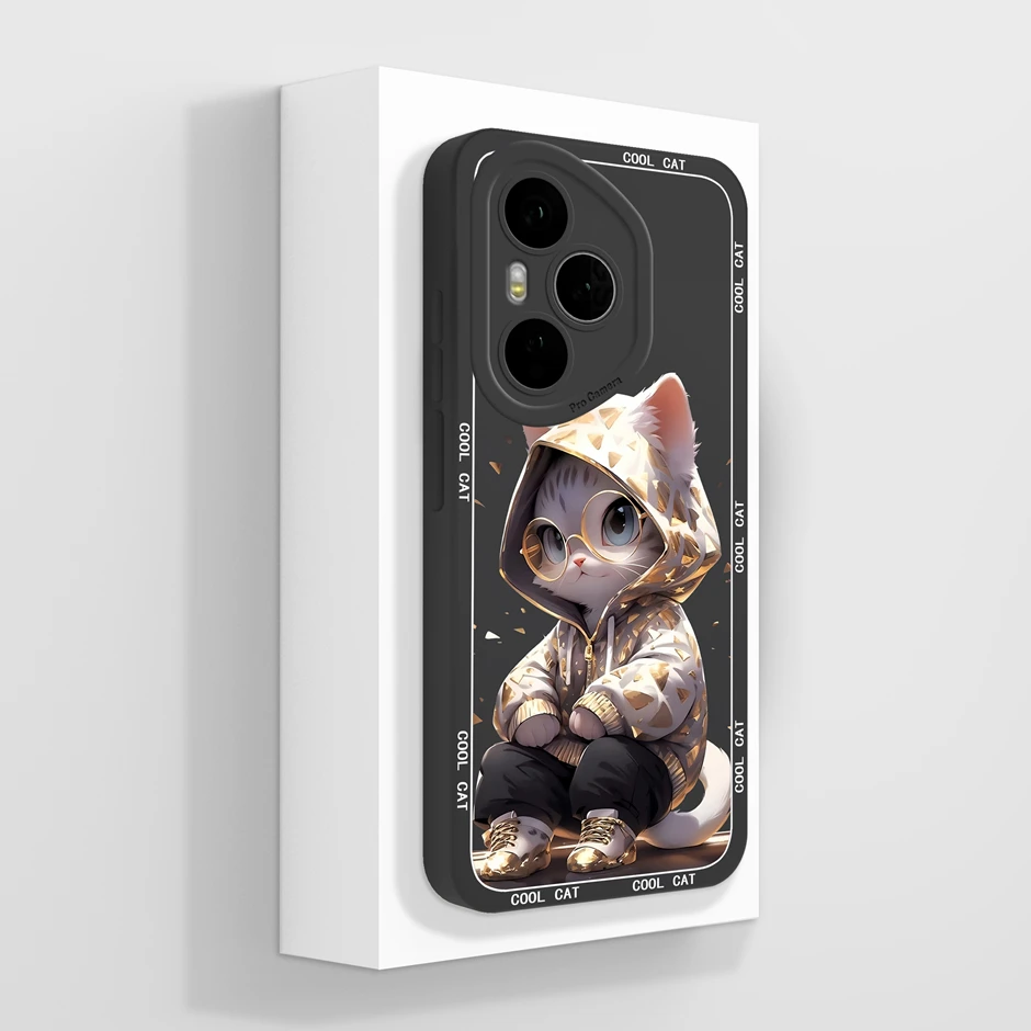 Cute Cartoon Cat Shockproof Soft Silicone Bumper Cover - Anti-Scratch