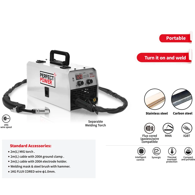 Professional Inverter Aluminum 3 In 1 Mig Welders Soldadura Mig Tig Mma 120amp Igbt Inverter Co2 Mig Welding Machine 4