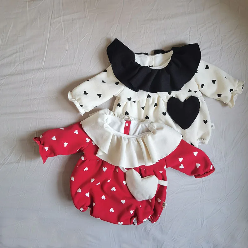 

Children Clothing 2022 Spring Autumn New Fashionable Korean Style Baby Cashmere Toddlers Princess Warm Casual Simple Romper