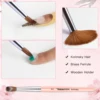 Kolinsky Acrylic Nail Brush for Acrylic Application, Nail Brush Acrylic Round Oval Shaped Wood Handle Acrylic Powder 3
