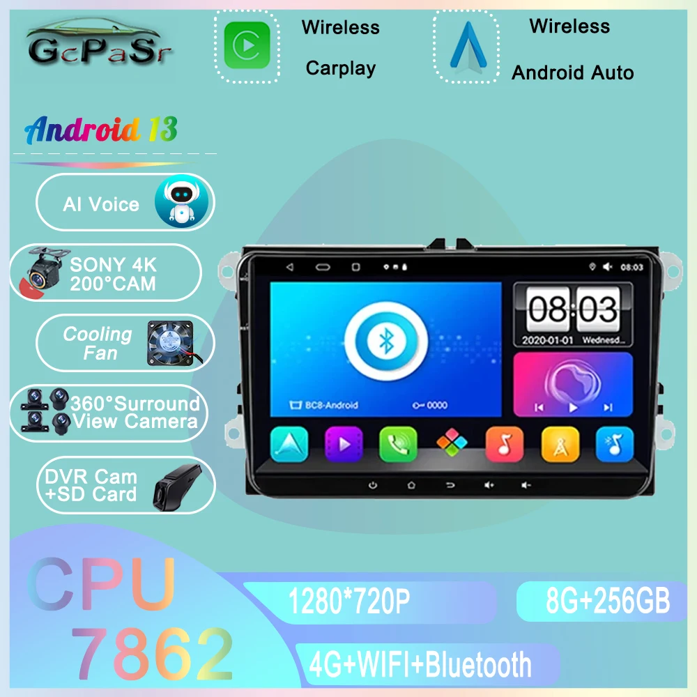 

CPU Android For VW Passat B6 T5 Amarok Volkswagen Skoda Octavia 2seat Leon 2 Golf 5 Multimedia Player GPS Navigation 5G WIFI BT