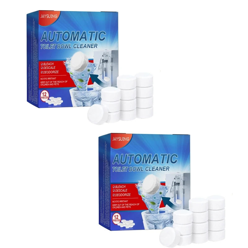 Toilet Bowl Cleaning Tablets 12pcs Keep Bathroom Clean and Healthy