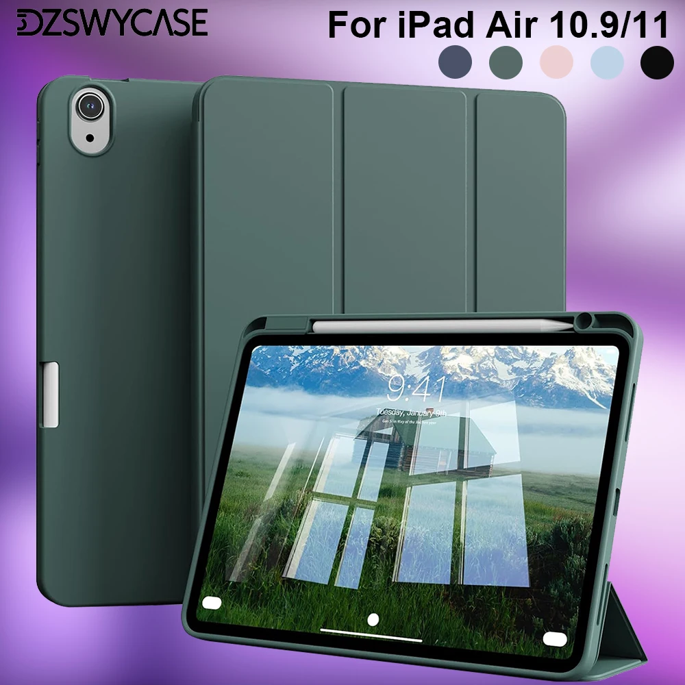 Case for iPad Air 11-Inch M3/M2 (2025) iPad Air 5/4 (5th/4th Generation 10.9-Inch) Pencil Holder Cover
